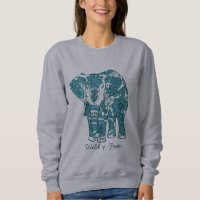 Ornamentado de arte de elefante selvagem e livre