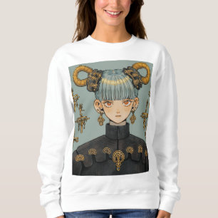 Moletom Ornamentado Steampunk Fantasy Animy Girl