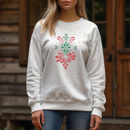 Moletom Ornamento Floral Vintage - Design de Feriado