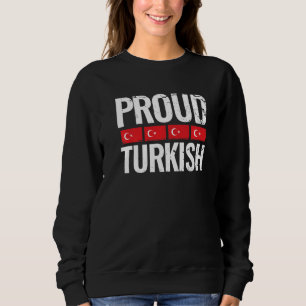 Moletom Ororgulhoso turco Vintage Türkiye Bandeira Turquia