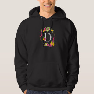 Moletom Orquídeas Florais Monograma Inicial Rosa Amarelo V
