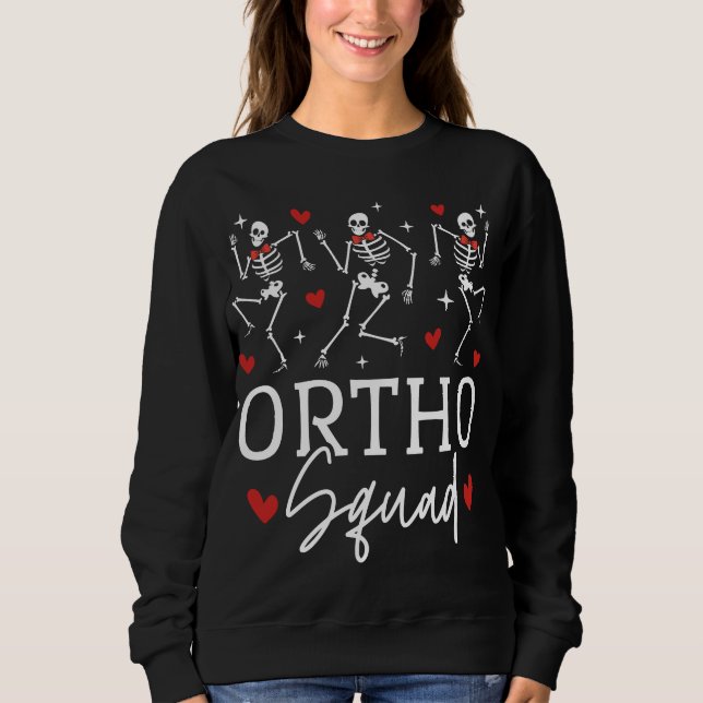 Moletom Orthad Squad Dancing Skeleton Namorados Mulheres (Frente)