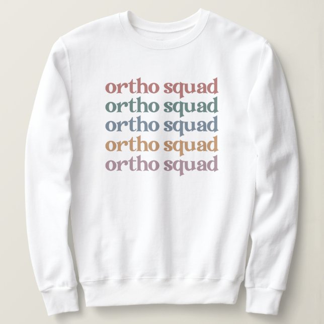 Moletom Ortho Squad Orthodontist Orthopedics Enfermeira Pr (Frente do Design)