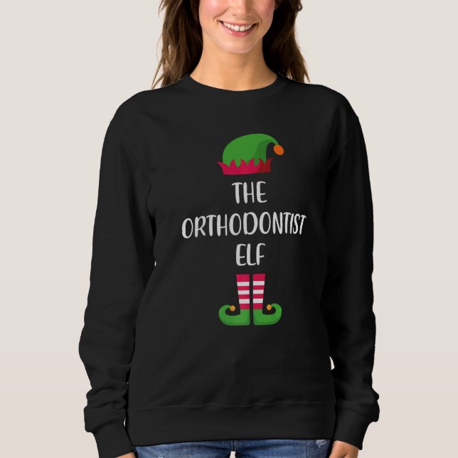 Moletom Orthodontist Elf Family Matching Group Christmas P (Frente)