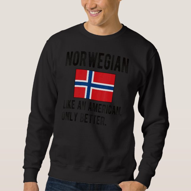 Moletom Ortod Bandeira Norueguesa Nascer da Noruega Raízes (Frente)