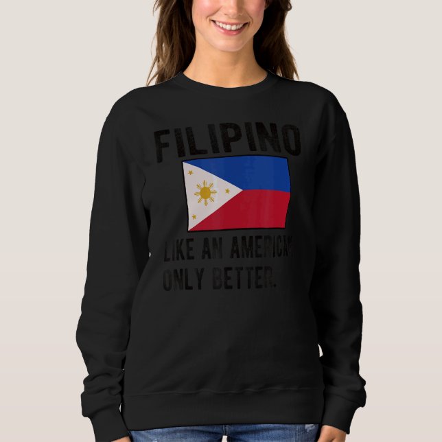 Moletom Ortod Filipino Flag Filipinas Nascer Filipino Root (Frente)