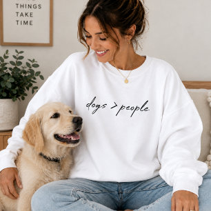 Moletom Os cães são maiores que as Pessoas Script Dog