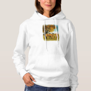 Moletom Os cavalos com queda colorem o Hoodie das senhoras