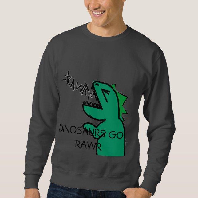 Moletom OS DINOSSAUROS VÃO camisola dos homens de RAWR (Frente)