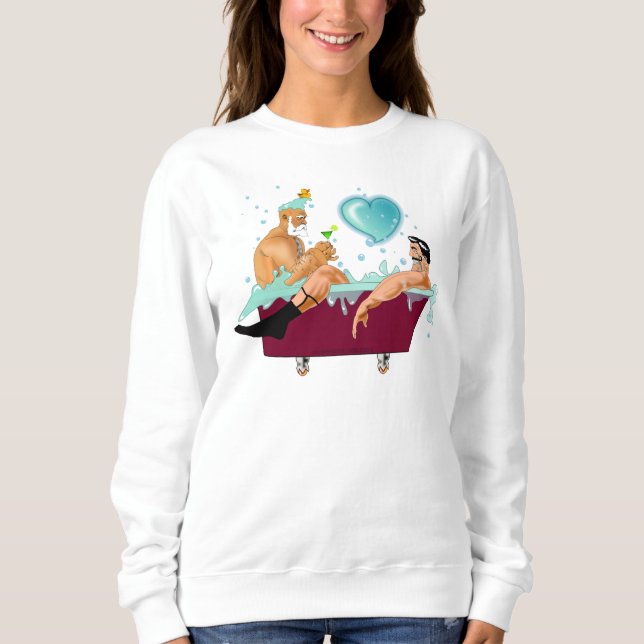 Moletom Os dois gay do SlipperyJoe adoram a banheira de de (Frente)