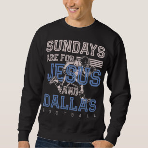 Moletom Os domingos são para Jesus e Dallas Futebol Texas 
