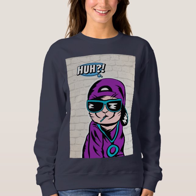 Moletom os gatos estão interrogando (Frente)