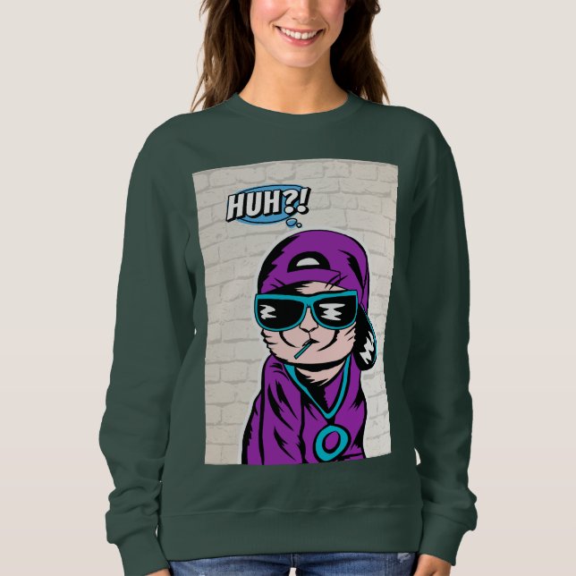 Moletom os gatos estão interrogando (Frente)