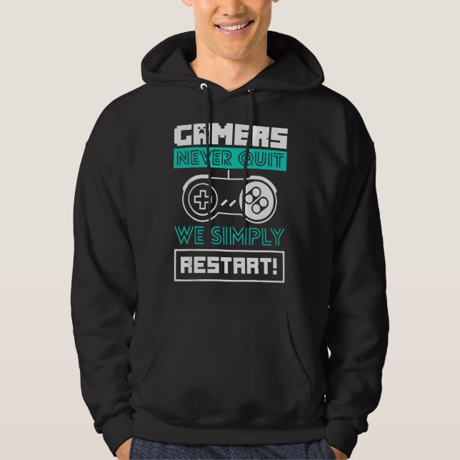 Moletom Os jogadores nunca desistem Nós simplesmente reini (Frente)