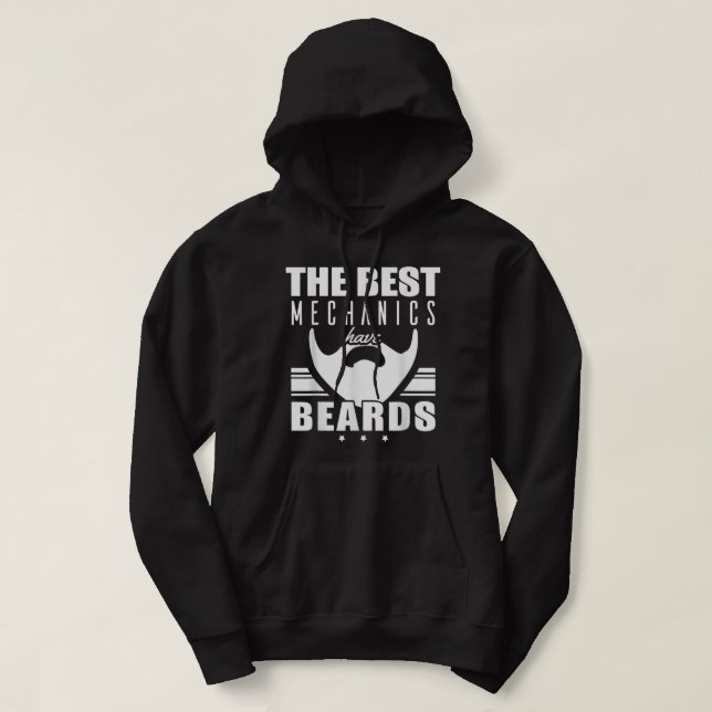 Moletom Os Melhores Mecânicos Têm Barbas (Frente do Design)