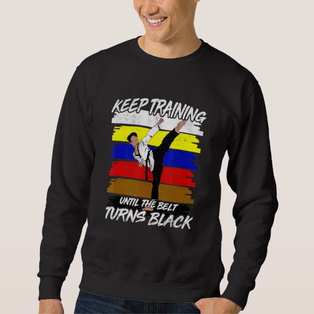 Moletom Os Menores Continuam A Treinar Até Que O Cinto Tor (Frente)