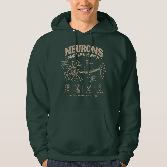 Moletom Os Neurônios Fazem a Vida Acontecer (Frente)