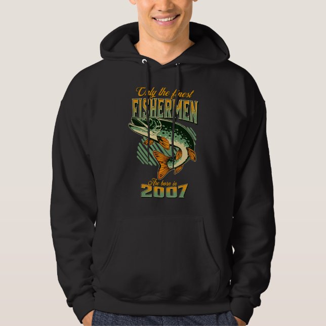 Moletom Os Pescadores De 15 De Aniversário Estão Nasceres  (Frente)