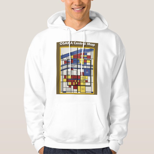 Moletom OSAKA central map Piet Mondrian style (Frente)