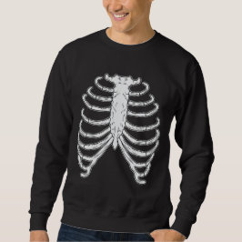 Moletom Ossos da Caixa Torácica de Desenho Animado Hallowe
