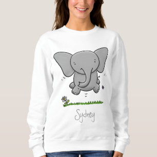 Moletom Ótima ilustração de desenho animado de elefante