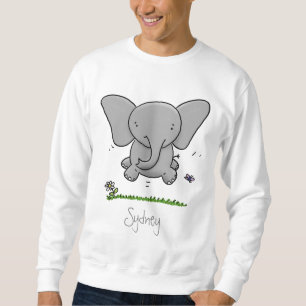 Moletom Ótima ilustração de desenho animado de elefante be