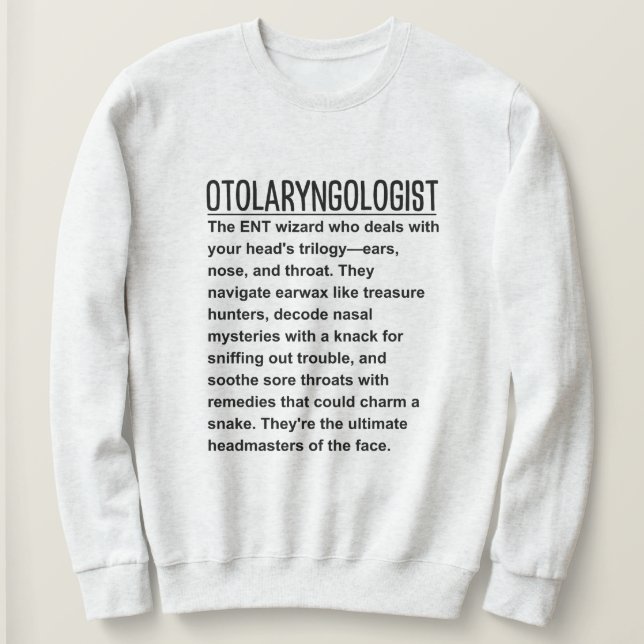 Moletom Otolaringologista (Frente do Design)