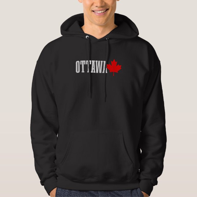 Moletom Ottawa Quebec Maple Leaf Canada Canadian Flag Prid (Frente)