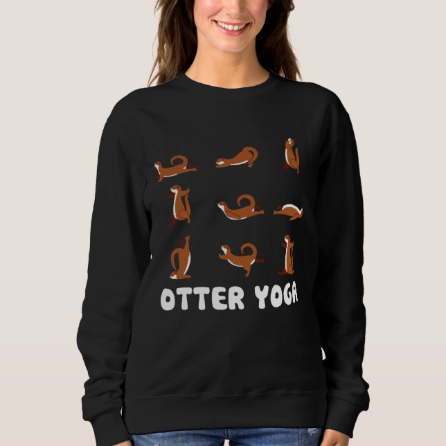 Moletom Otter Yoga Pose Meditation Workout Exercise Fitnes (Frente)