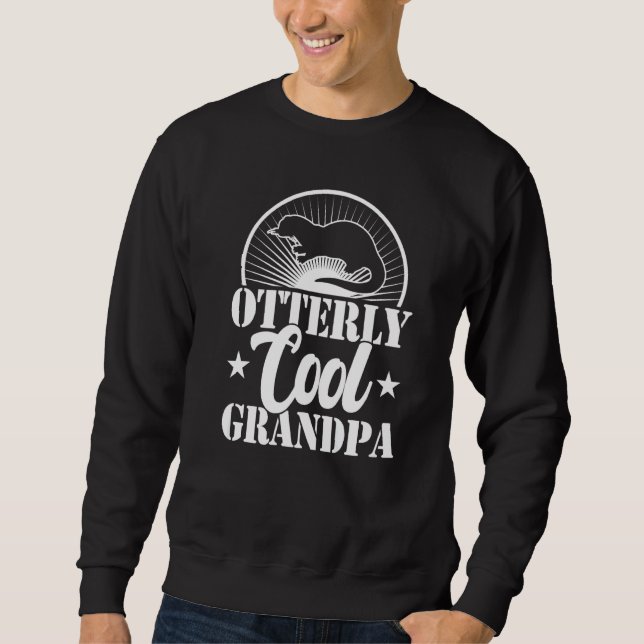 Moletom Otterly cool grandpa otter  fathers day grandfathe (Frente)