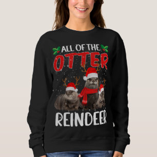 Moletom Otters Reindeer Deer Antler Papais noeis de Natal