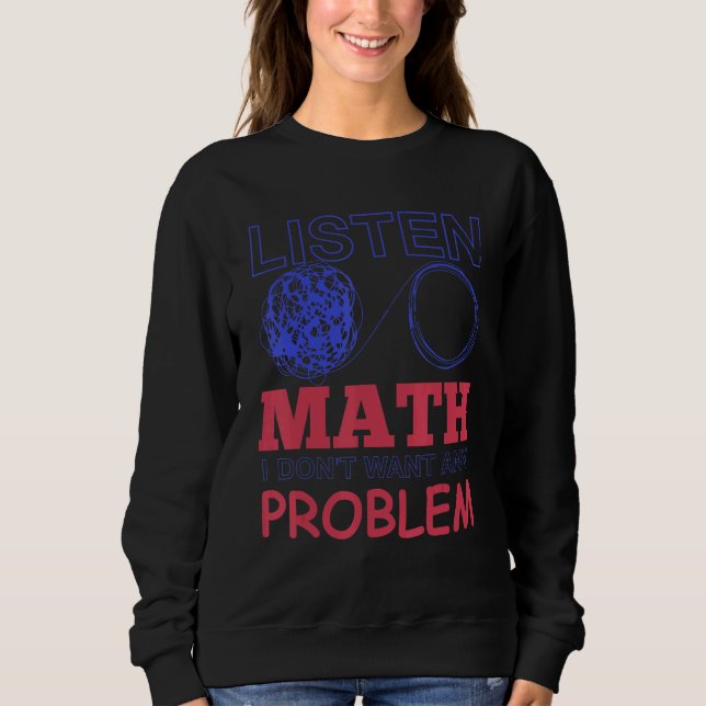 Moletom Ouça Matemática Não Quero Nenhum Problema 1 (Frente)