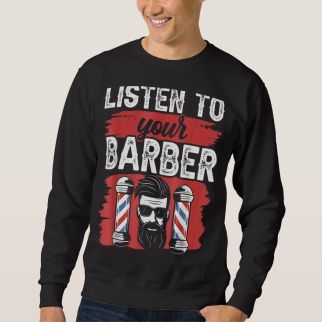 Moletom Ouça seu Barber Hobby Barbershop Jo (Frente)