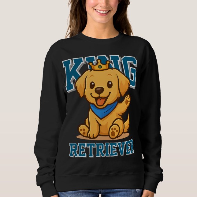 Moletom Ouro Bonito Retriever Unisex Homem Mulher Vestida (Frente)