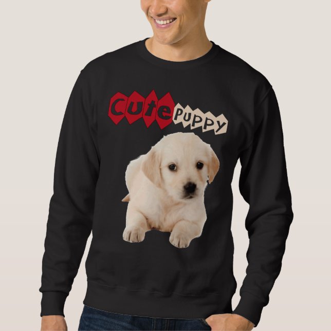 Moletom Ouro Cute Labrador Retriever Puppy (Frente)