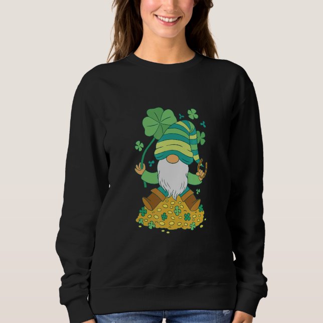 Moletom Ouro de gnomo Verde de São Patrício (Frente)