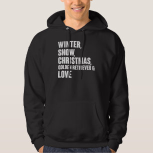 Moletom Ouro De Natal De Inverno, Retriever E Amor