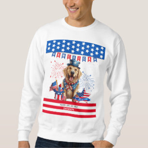 Moletom Ouro Retriever Happy 4 De Julho Independência Dos