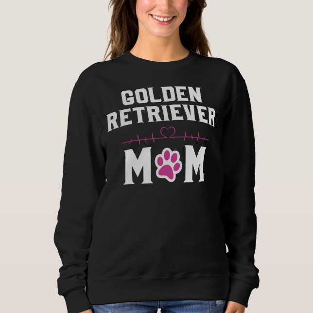 Moletom Ouro Retriever Mãe - Cabeça De Coração (Frente)