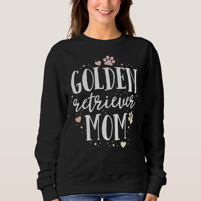 Moletom Ouro Retriever Mãe Pata Imprimir Peles Mãe Mãe Mãe (Frente)