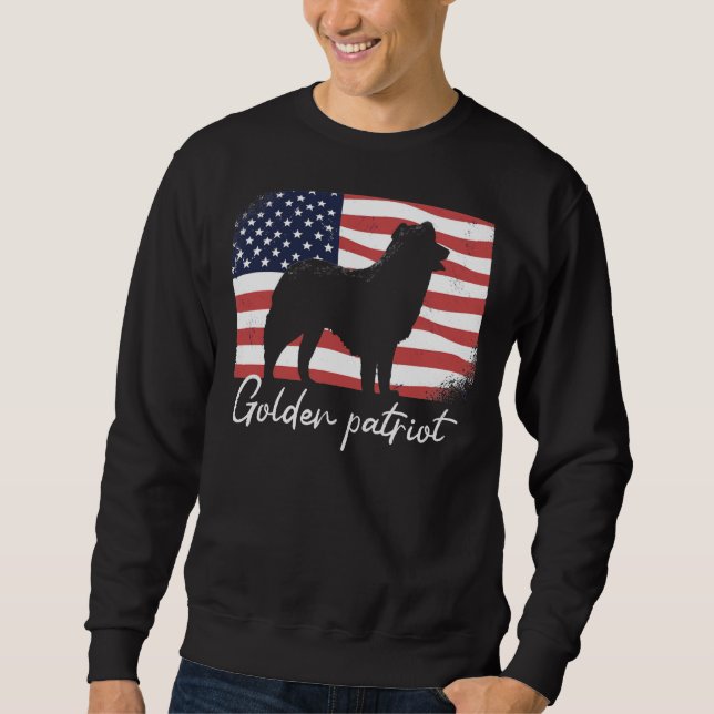 Moletom Ouro Retriever Ouro No Patriot Ameri (Frente)
