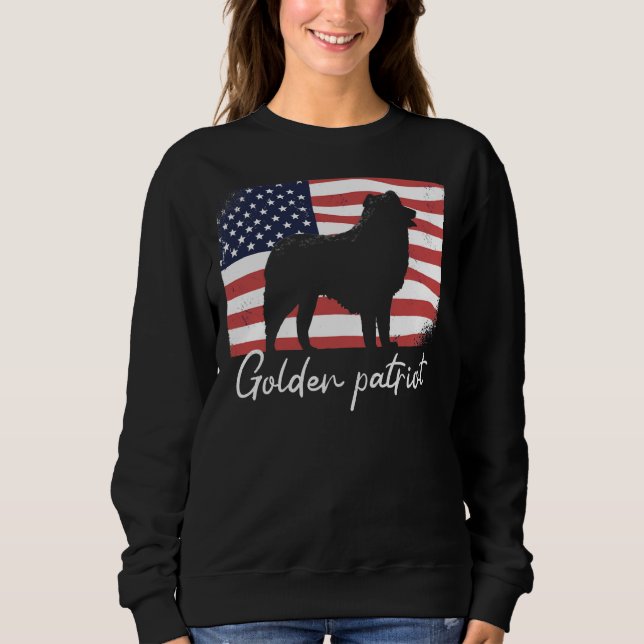 Moletom Ouro Retriever Ouro No Patriot Ameri (Frente)