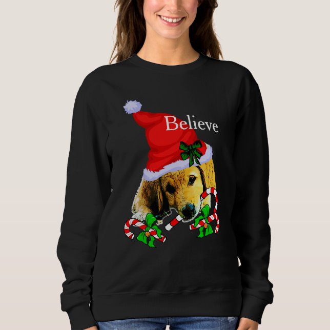 Moletom Ouro Retriever Puppy Natal (Frente)