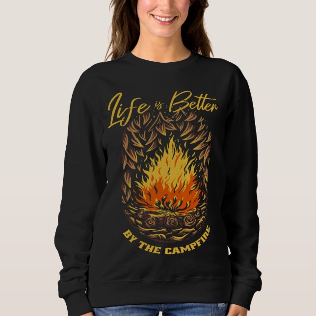 Moletom Outdoor Camping and Campfires Men Women Inspiratio (Frente)