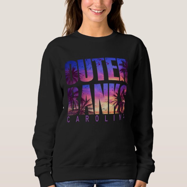 Moletom Outer Banks Carolina Summer Vacation Matching Fami (Frente)