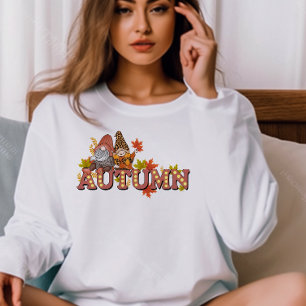MOLETOM OUTONO TEMAS RETRO GROOVY AUTUMN GNOMES