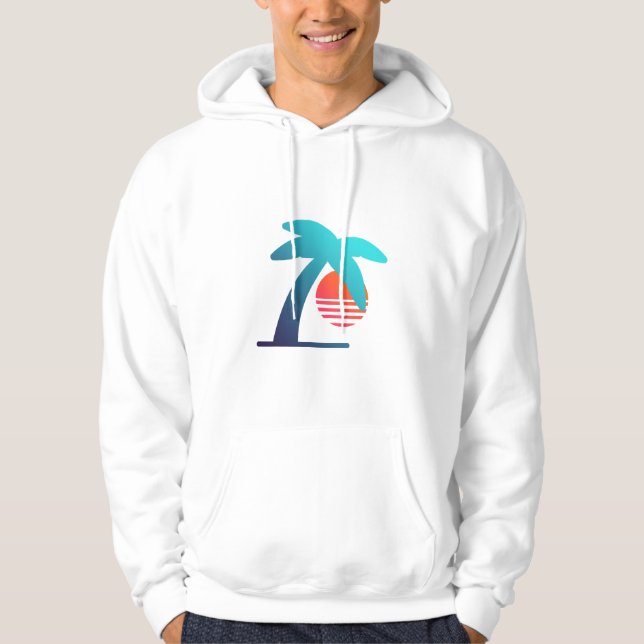 Moletom Outrun Retro Classic Palm Logo hoodie (Frente)