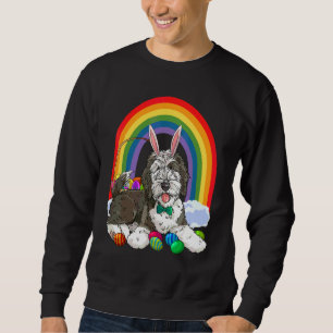 Moletom Ovelha Sheepadoodle Fofo Ovos Felizes De Páscoa Co