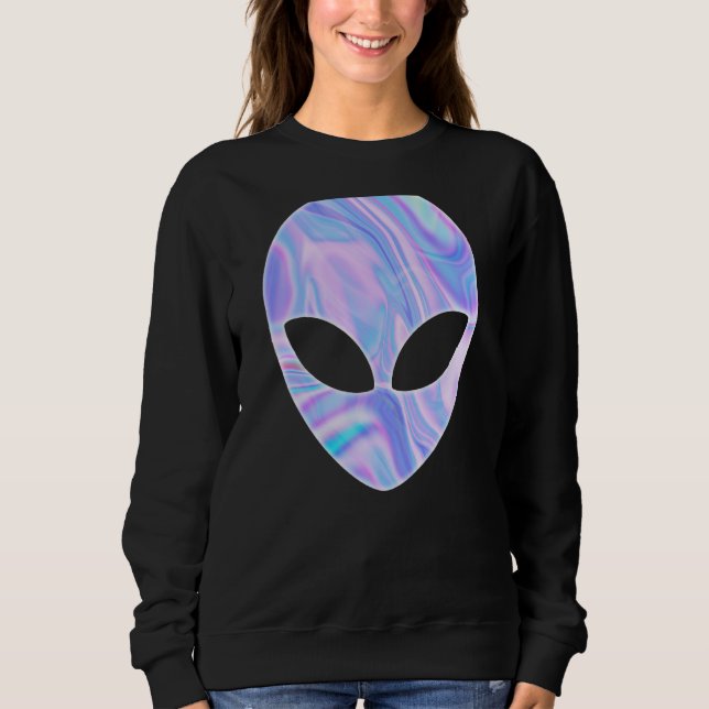 Moletom OVNI Colorida da Cabeça de alienígena (Frente)
