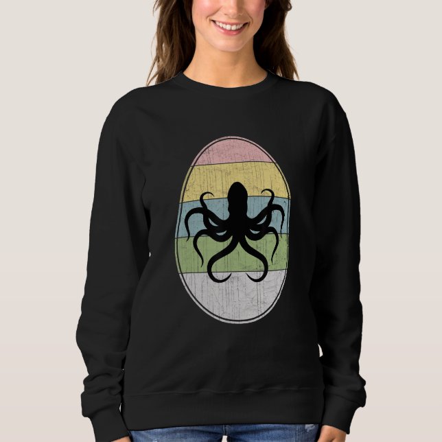 Moletom Ovo felz pascoa Octopus Gráfico Funny Páscoa Dia (Frente)